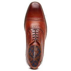 Base London Ascot Oxford Leather Men's Burnt Tan Oxford Shoes