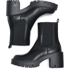 ONLY BLUEBELL-1 Polyurethane Women's Black Heeled Ankle Boots