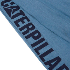 Caterpillar Trademark Banner Long Sleeve Cotton Men's Green T-Shirt