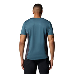 Columbia Three Pitch SS Crew Polyester Men's Blue Activewear T-Shirts
