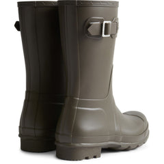 Hunter Original Short Wellington Boots Rubber Men's Chocolate Brown Wellington Boots
