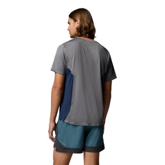 Columbia Three Pitch SS Crew Polyester Men's Grey Activewear T-Shirts