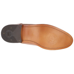 Base London Script Washed Leather Men's Tan Oxford Shoes