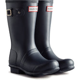 Hunter Junior Originals Boot Rubber Kid's Hunter Navy Wellington Boots