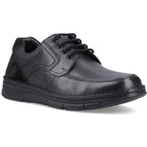 Hush Puppies Franklin Lace Up Shoe Leather Men's Black Loafers