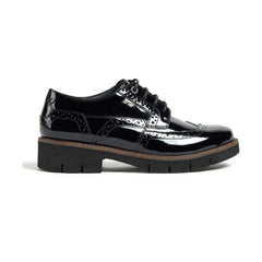 Pod Kacey Leather Women's Black Brogues Shoes