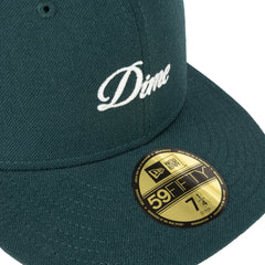 Dime Cursive New Era Cap Evergreen