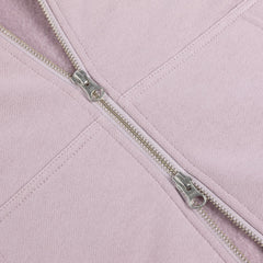 Dime Cursive Small Logo Zip Hoodie Mauve