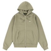 Dime Cursive Zip Hoodie Army Green