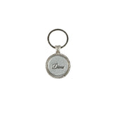 Dime Iced Out Keychain Silver