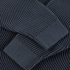 Dime Wave Knit Sweater Navy