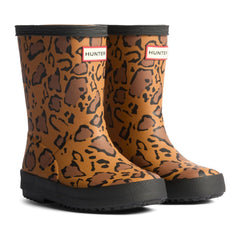 Hunter Kids First Boot Rubber Kid's Rich Tan/Saddle/Black Wellington Boots