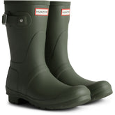 Hunter Original Short Boot Rubber Women's Dark Olive Wellington Boots