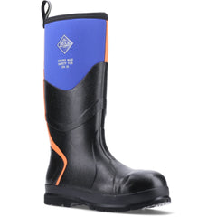 Muck Boots Chore Max S5 Rubber Black/Blue/Orange Wellington Boots