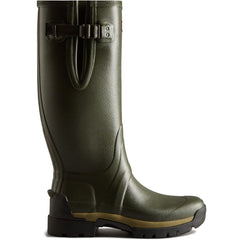 Hunter Mens Dark Olive Balmoral Adjustable Wellington Boots