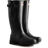 Hunter Mens Black Balmoral Adjustable Wellington Boots