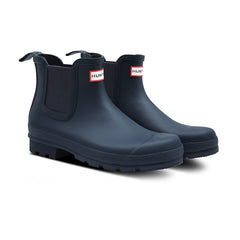 Hunter Mens Navy Original Chelsea Boots