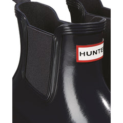Hunter Womens Gloss Navy Original Chelsea Boots