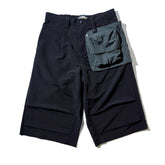 LAKH Conversion Flared Half-Pants Black