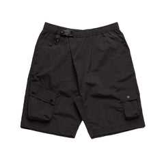 Maharishi Men Veg Dyed Asym Cargo Track Shorts Black