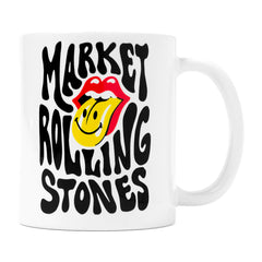 Market Smiley Rolling Stones Tongue Mug White