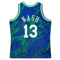 Mitchell & Ness Men NBA Dallas Mavericks Team Marble Swingman Jersey Steve Nash Blue TFSM1278DMA98SN