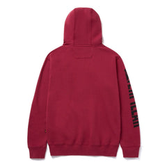 Caterpillar Trademark Banner Cotton Men's Red Hooded Sweatshirt
