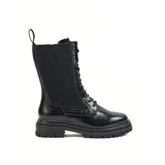 Pod Polly Leather/Textile Women's Black Boots
