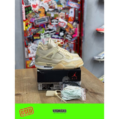Jordan 4 Retro Off-White Sail UK  8