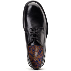 Base London Locke Leather Men's Black Lace-Up Shoes