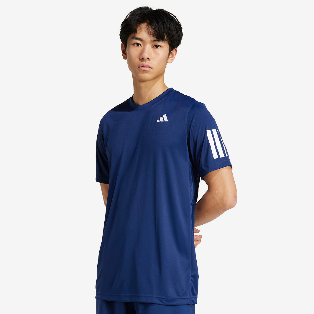 adidas Club 3 Stripe Tennis T-Shirt