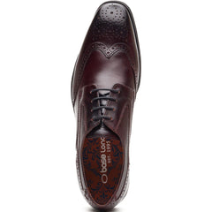 Base London Steeple Brogue Leather Men's Burnt Brown Brogues Shoes