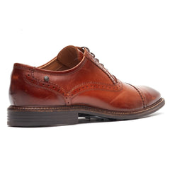 Base London Ascot Oxford Leather Men's Burnt Tan Oxford Shoes