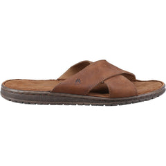 Hush Puppies Nile Cross Over Leather Men's Brown Sandals