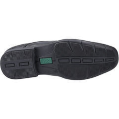 Pod Dundee Leather Men's Black Slip-On Shoes