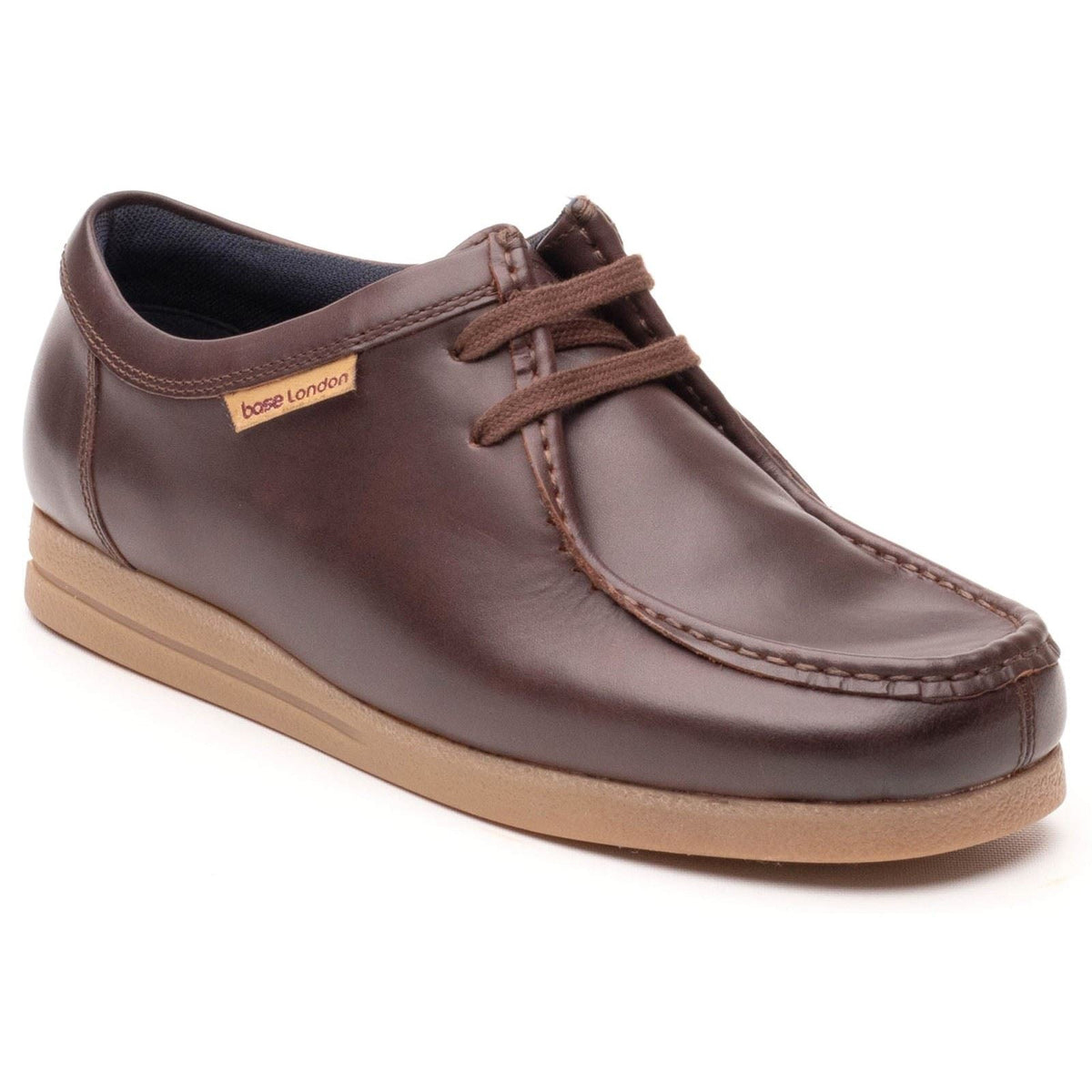Base London Koko Leather Men's Chestnut Moccasins Shoes