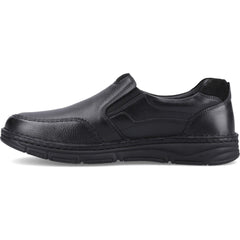 Hush Puppies Franco Slip on Leather Men's Black Loafers