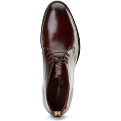 Base London Wallis Leather Men's Burnt Brown Ankle Boots