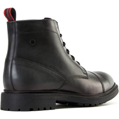 Base London Boulton Leather Men's Black Ankle Boots