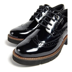 Pod Kacey Leather Women's Black Brogues Shoes