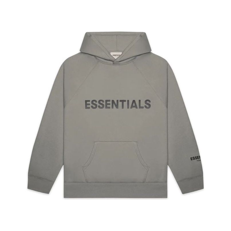 FEAR OF GOD ESSENTIALS Pullover Hoodie Applique Logo Cement