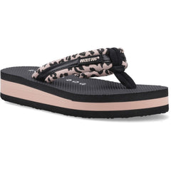 Rocket Dog Monica Leon Leopard Textile Women's Light Pink Flip Flops