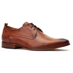 Base London Gambino Lace Up Leather Men's Burnt Tan Lace-Up Shoes