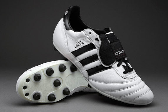adidas Copa Mundial FG Boots - White/Black/Gold - Running White-Black