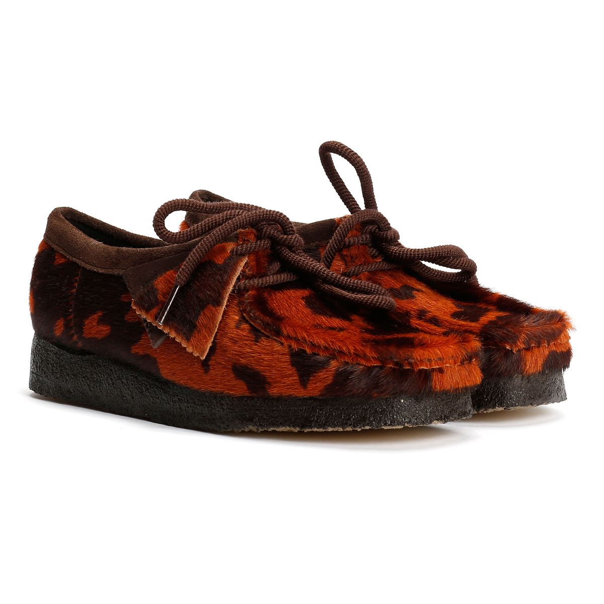 Clarks Originals Wallabee Women's Brown Cow Print Shoes