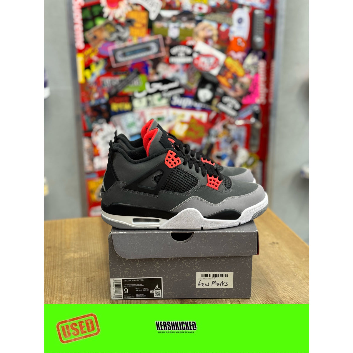 Jordan 4 Retro Infrared UK 8