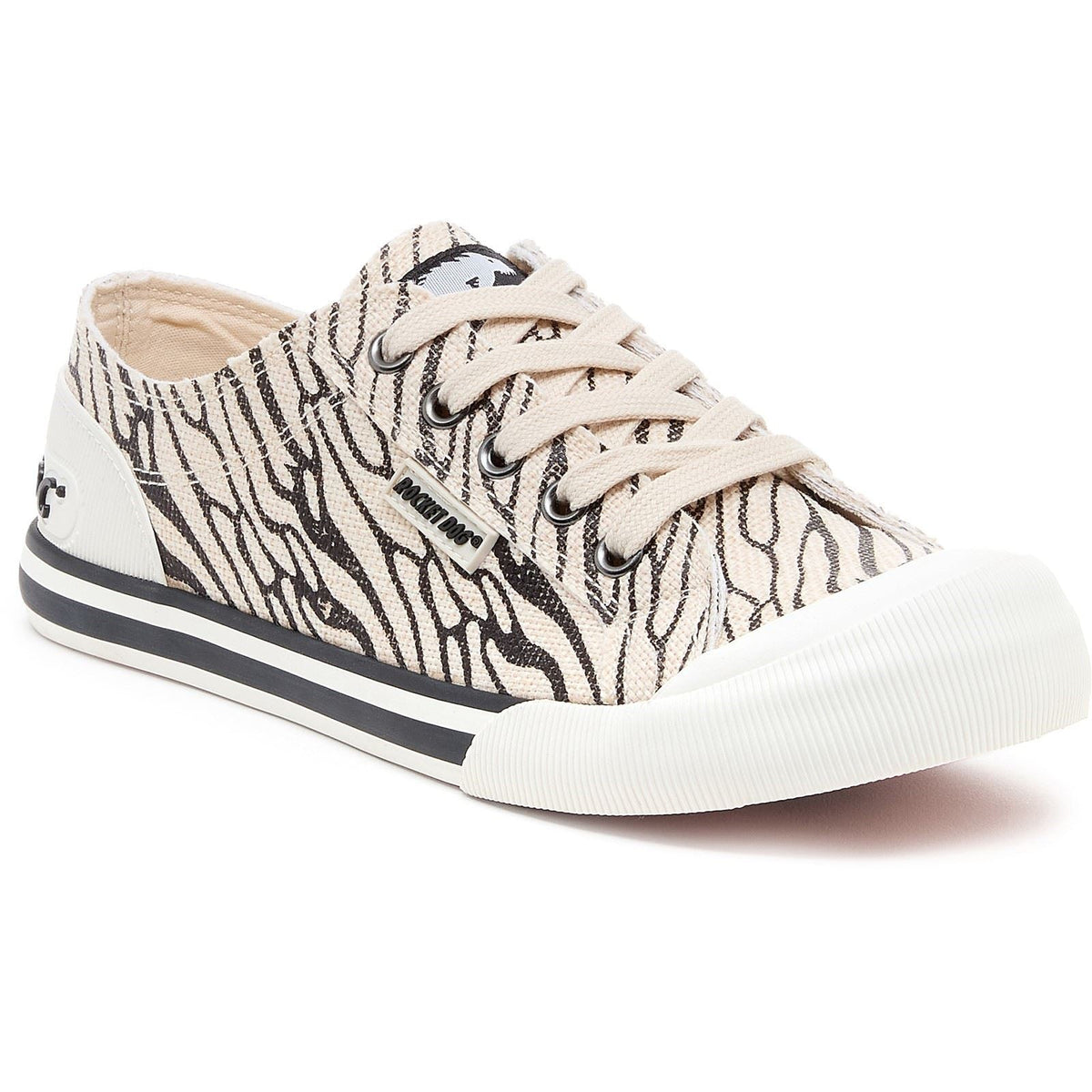 Rocket Dog Jazzin Wales Cotton Women's Beige/Black Trainers