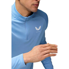 Castore Adapt 1/4 Polyester Men's Blue Zip Top