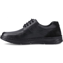 Hush Puppies Franklin Lace Up Shoe Leather Men's Black Loafers