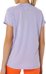 Asics FujiTrail Logo Short Sleeve Womens Running Top - Purple